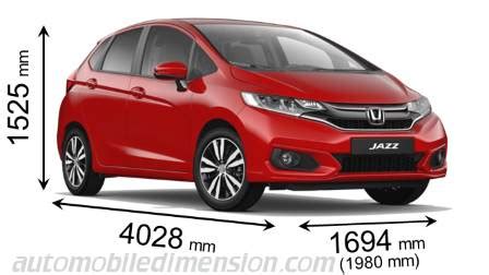 honda jazz size comparison.